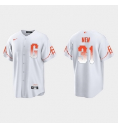 Men San Francisco Giants 31 Robb Nen Men 2021 City Connect White Fan Version Jersey