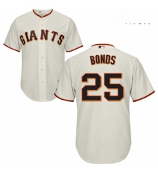 Mens Majestic San Francisco Giants 25 Barry Bonds Replica Cream Home Cool Base MLB Jersey