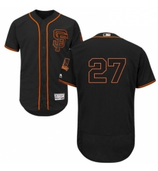 Mens Majestic San Francisco Giants 27 Juan Marichal Black Alternate Flex Base Authentic Collection MLB Jersey