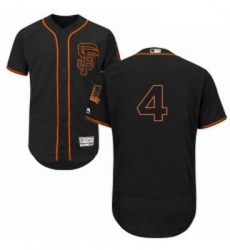 Mens Majestic San Francisco Giants 4 Mel Ott Black Alternate Flex Base Authentic Collection MLB Jersey