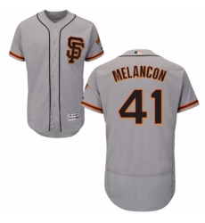 Mens Majestic San Francisco Giants 41 Mark Melancon Gray Flexbase Authentic Collection MLB Jersey