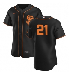 San Francisco Giants 21 Joey Bart Men Nike Black Alternate 2020 Authentic Player MLB Jersey