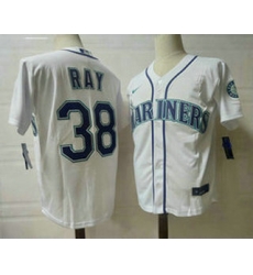 Men Seattle Mariners 38 Robbie Ray White Stitched MLB Flex Base Nike Jersey