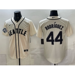 Men Seattle Mariners  44 Julio Rodriguez Cream 50th Anniversary Alternate Stitched Baseball Jersey