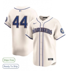 Men Seattle Mariners 44 Julio Rodriguez Cream Cool Base Stitched Jersey