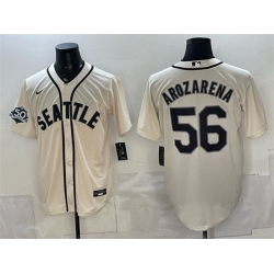 Men Seattle Mariners  56 Randy Arozarena Cream 50th Anniversary Alternate Stitched Baseball Jersey