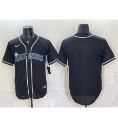 Men Seattle Mariners Blank 2026 Fashion Replica Black Out Stitched Baseball Jersey Men Seattle Mariners Blank 2026 Fashion Replica Black Out Stitched Baseball Jersey