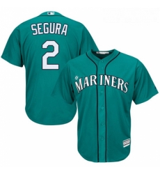 Youth Majestic Seattle Mariners 2 Jean Segura Authentic Teal Green Alternate Cool Base MLB Jersey