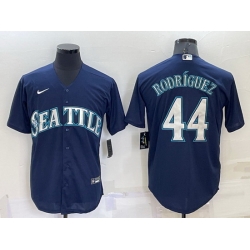 Youth  Seattle Mariners 44 Julio Rodriguez Navy Blue Stitched MLB Cool Base Nike Jersey