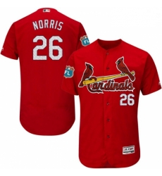 Mens Majestic St Louis Cardinals 26 Bud Norris Red Alternate Flex Base Authentic Collection MLB Jersey