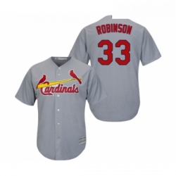 Youth St Louis Cardinals 33 Drew Robinson Replica Grey Road Cool Base Baseball Jersey 