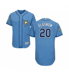 Mens Tampa Bay Rays 20 Tyler Glasnow Columbia Alternate Flex Base Authentic Collection Baseball Jersey