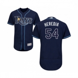Mens Tampa Bay Rays 54 Guillermo Heredia Navy Blue Alternate Flex Base Authentic Collection Baseball Jersey