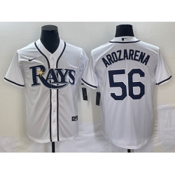 Men's Tampa Bay Rays #56 Randy Arozarena White Stitched MLB Cool Base Nike Jersey