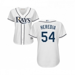 Womens Tampa Bay Rays 54 Guillermo Heredia Replica White Home Cool Base Baseball Jersey 