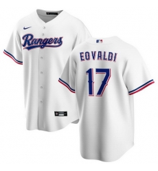 Men Texas Rangers 17 Nathan Eovaldi White Cool Base Stitched Baseball Jersey