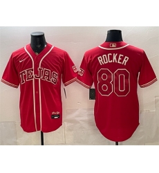 Men Texas Rangers 80 Kumar Rocker Red 2026 City Connect Stadium Stitched Baseball Jersey Men Texas Rangers 80 Kumar Rocker Red 2026 City Connect Stadium Stitched Baseball Jersey