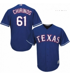 Mens Majestic Texas Rangers 61 Robinson Chirinos Replica Royal Blue Alternate 2 Cool Base MLB Jersey 