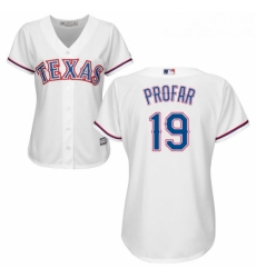 Womens Majestic Texas Rangers 19 Jurickson Profar Authentic White Home Cool Base MLB Jersey