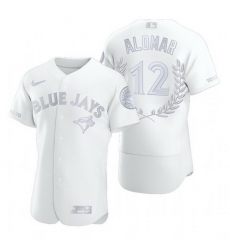 Blue Jays 12 Roberto Alomar White Nike Flexbase Fashion Jersey