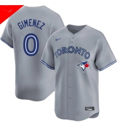 Men Toronto Blue Jays 0 Andres Gimenez Cool Base Stitched Baseball Jersey Gray