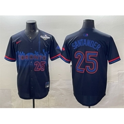 Men Toronto Blue Jays 25 Anthony Santander Navy 2025 World Series City Connect Limited Stitched Baseball Jersey