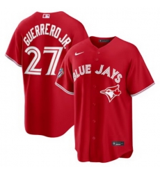 Men Toronto Blue Jays 27 Vladimir Guerrero Jr Red 50th Anniversary Alternate Limited Jersey Men Toronto Blue Jays 27 Vladimir Guerrero Jr Red 50th Anniversary Alternate Limited Jersey