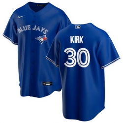 Men Toronto Blue Jays 30 Alejandro Kirk Royal Cool Base Stitched Jersey