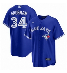 Men Toronto Blue Jays 34 Kevin Gausman Royal Cool Base Stitched Baseball Jersey
