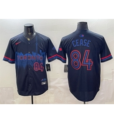 Men Toronto Blue Jays  84 Dylan Cease Navy 2024 City Connect Limited Stitched Baseball Jersey