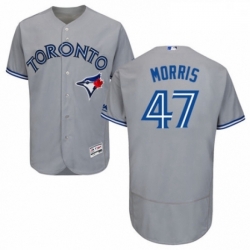 Mens Majestic Toronto Blue Jays 47 Jack Morris Grey Road Flex Base Authentic Collection MLB Jersey