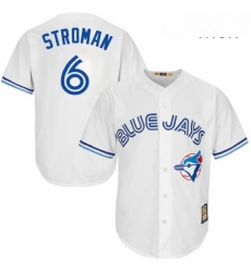 Mens Majestic Toronto Blue Jays 6 Marcus Stroman Authentic White Cooperstown MLB Jersey