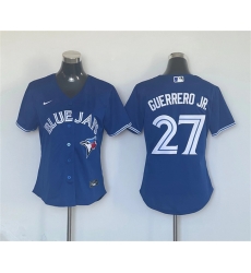 Women Toronto Blue Jays 27 Vladimir Guerrero Jr Blue Cool Base Stitched Baseball Jersey 28Run Small 29 Women Toronto Blue Jays 27 Vladimir Guerrero Jr Blue Cool Base Stitched Baseball Jersey 28Run Small 29