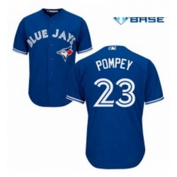 Youth Majestic Toronto Blue Jays 23 Dalton Pompey Replica Blue Alternate MLB Jersey