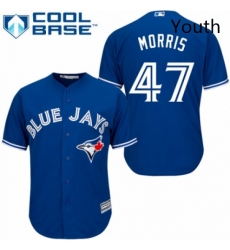 Youth Majestic Toronto Blue Jays 47 Jack Morris Replica Blue Alternate MLB Jersey 