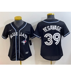 Youth Toronto Blue Jays  39 Trey Yesavage 2026 Fashion Replica Black Out Stitched Baseball Jersey