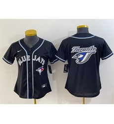 Youth Toronto Blue Jays Team Big Logo 2026 Fashion Replica Black Out Stitched Baseball Jersey Youth Toronto Blue Jays Team Big Logo 2026 Fashion Replica Black Out Stitched Baseball Jersey