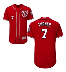 Mens Majestic Washington Nationals 7 Trea Turner Red Flexbase Authentic Collection MLB Jersey