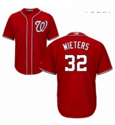 Youth Majestic Washington Nationals 32 Matt Wieters Authentic Red Alternate 1 Cool Base MLB Jersey