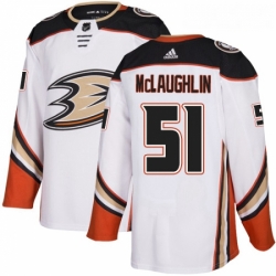 Youth Adidas Anaheim Ducks 51 Blake McLaughlin Authentic White Away NHL Jersey 