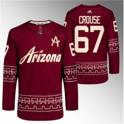 Men Arizona Coyotes 67 Lawson Crouse Garnet Alternate Pro Jersey