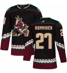 Mens Adidas Arizona Coyotes 27 Teppo Numminen Premier Black Alternate NHL Jersey 