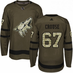 Youth Adidas Arizona Coyotes 67 Lawson Crouse Premier Green Salute to Service NHL Jersey 