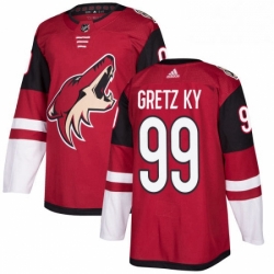 Youth Adidas Arizona Coyotes 99 Wayne Gretzky Authentic Burgundy Red Home NHL Jersey 