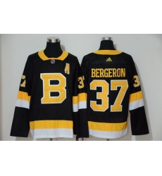 Bruins 37 Patrice Bergeron Black Adidas Jersey