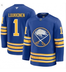 Men Buffalo Sabres 1 Ukko Pekka Luukkonen Blue Stitched Hockey Jersey Men Buffalo Sabres 1 Ukko Pekka Luukkonen Blue Stitched Hockey Jersey