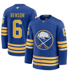 Men Buffalo Sabres 6 Zach Benson Blue Stitched Hockey Jersey Men Buffalo Sabres 6 Zach Benson Blue Stitched Hockey Jersey