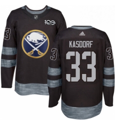 Mens Adidas Buffalo Sabres 33 Jason Kasdorf Authentic Black 1917 2017 100th Anniversary NHL Jersey 