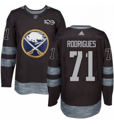 Mens Adidas Buffalo Sabres 71 Evan Rodrigues Premier Black 1917 2017 100th Anniversary NHL Jersey 