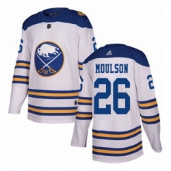 Youth Adidas Buffalo Sabres 26 Matt Moulson Authentic White 2018 Winter Classic NHL Jersey 